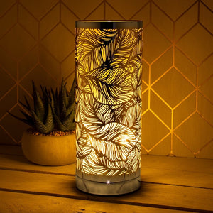 Silver & Amber Leaf Touch Sensitive Warmer ~x~